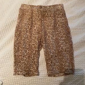 Cheetah lace lingerie bike shorts